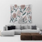 Kuşlar Ve Çiçekler Duvar Örtüsü - (MN6) - 150x130cm
