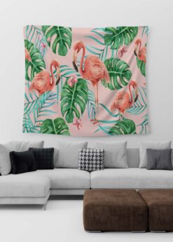 Flamingo Aşkı Duvar Örtüsü - (MN7)