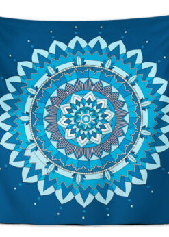 Mavi Mandala Duvar Örtüsü 150x130cm - FP133
