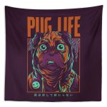 Pug Live Duvar Örtüsü 150x130cm - FP142