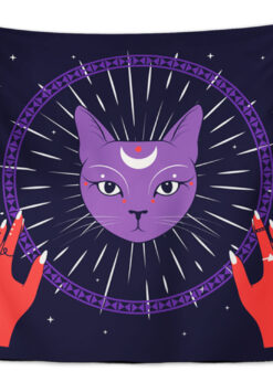 Purple Cat Duvar Örtüsü 150x130cm - FP144