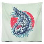Red Koi Duvar Örtüsü 150x130cm - FP146
