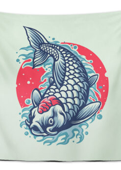 Red Koi Duvar Örtüsü 150x130cm - FP146