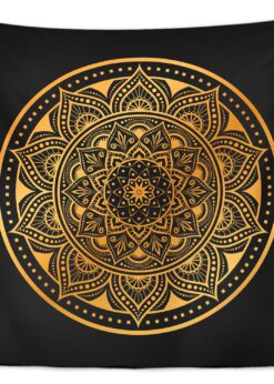 Golden Mandala Duvar Örtüsü 150x130cm - FP159