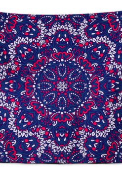 Lacivert Mandala Duvar Örtüsü 150x130cm - FP174