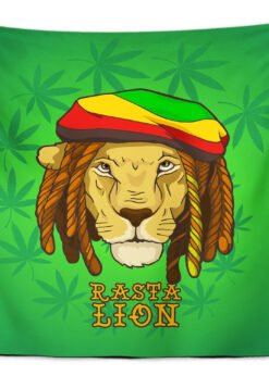 Rasta Lion Duvar Örtüsü 150x130cm - FP188