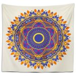 Sarı Mandala Duvar Örtüsü 150x130cm - FP190
