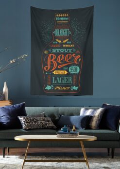 Stout Beer Duvar Örtüsü 100x150cm - FP01