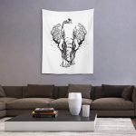 Minimal Elephant Duvar Örtüsü 100x150cm - FP07