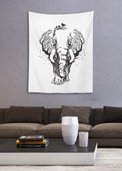 Minimal Elephant Duvar Örtüsü 100x150cm - FP07
