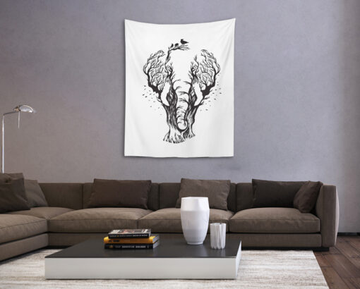 Minimal Elephant Duvar Örtüsü 100x150cm - FP07