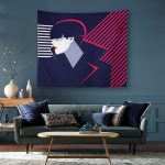 Lacivert Popart Duvar Örtüsü 100x150cm - FP19