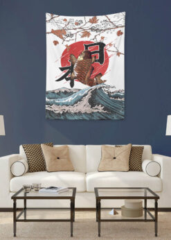 Japo Koi Balığı Duvar Örtüsü 100x150cm -FP196