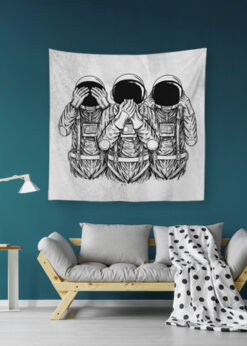 Üç Astronot Duvar Örtüsü 150x150cm -FP206