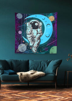 Astronot Ve Ay Duvar Örtüsü 150x150cm -FP208