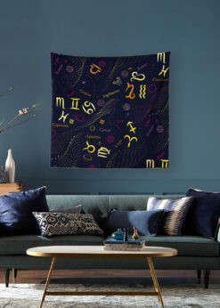 Dekorastif Zodiac Duvar Örtüsü 150x150cm -FP219