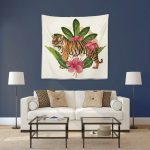 Floral Tiger Duvar Örtüsü 150x150cm -FP222