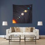 Güneş Sistemi Duvar Örtüsü 150x150cm - FP224