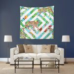 Kaplan Ve Leopar  Duvar Örtüsü 150x150cm - FP229