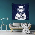 Astronot Kız Duvar Örtüsü 150x150cm - FP25