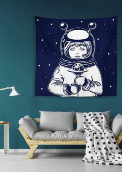 Astronot Kız Duvar Örtüsü 150x150cm - FP25