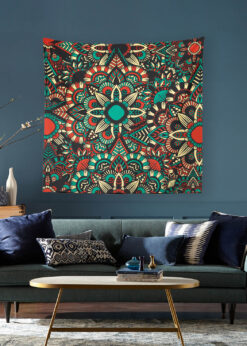 Retro Mandala Duvar Örtüsü 150x150cm - FP 255