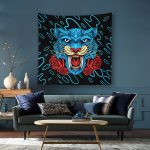 Blue Tiger Duvar Örtüsü 150x150cm - FP29