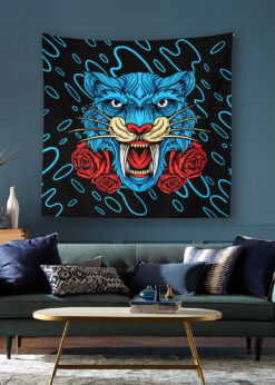 Blue Tiger Duvar Örtüsü 150x150cm - FP29