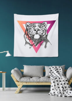 Minimal Tiger Duvar Örtüsü 150x150cm -FP50