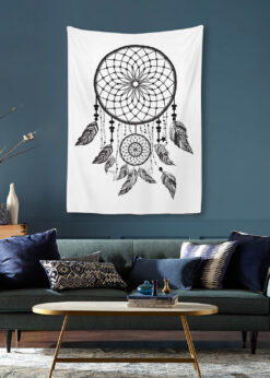 Siyah Beyaz Düş Kapanı Duvar Örtüsü 150x150cm -FP60