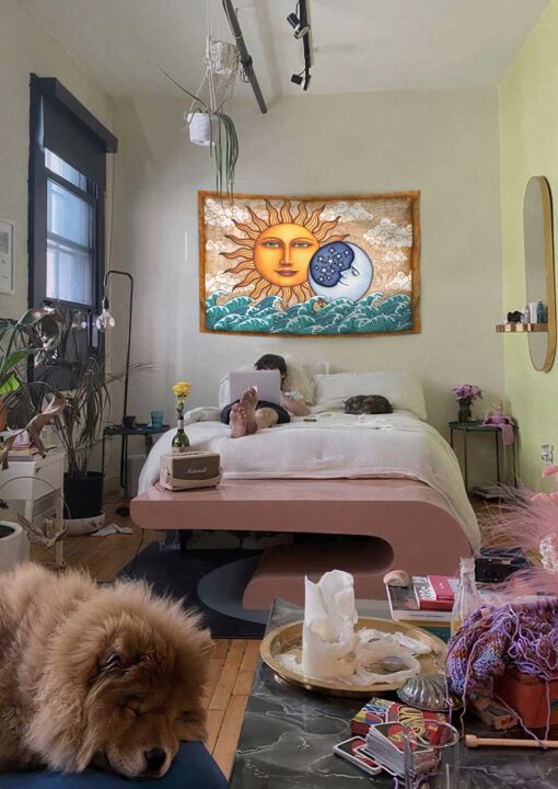 Sun And Moon Duvar Örtüsü (EN-9) - Görsel 4
