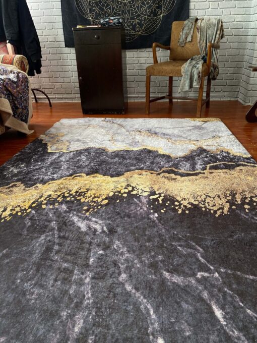 Arden İpek Kadife Halı Örtüsü - 160x233cm - İNDİRİM - Görsel 4