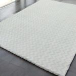 Krem Zikzak Deluxe Welsoft Halı Örtüsü