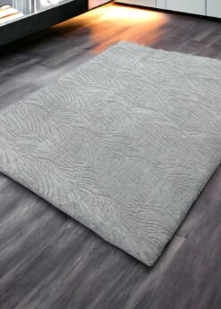 Deluxe Açık Gri Zebra Desen Welsoft Halı Örtüsü