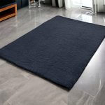 Deluxe Antrasit Gül Desen Welsoft Halı Örtüsü