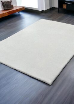 Deluxe Krem Düz Desen Welsoft Halı Örtüsü
