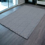 Koyu Gri Örgü Desen Welsoft Deluxe - 200x300cm - İNDİRİM