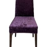 Mürdüm Parlak Kadife Sandalye Kılıfı