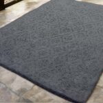 Koyu Gri Damask Deluxe Welsoft Halı Örtüsü