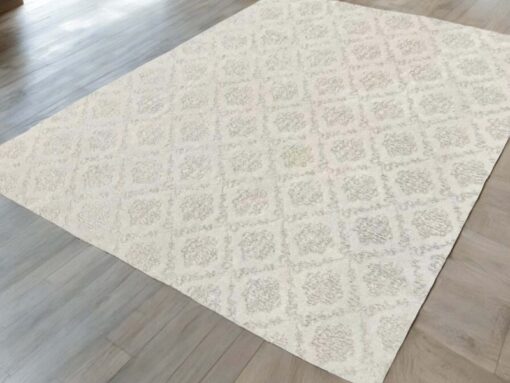 Krem Damask Deluxe Welsoft Halı Örtüsü