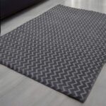 Koyu Gri Zikzak Deluxe Welsoft Halı Örtüsü