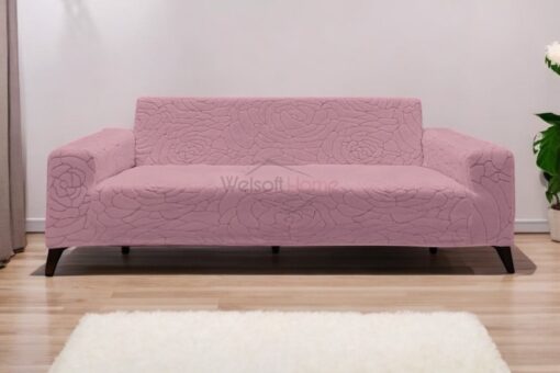 Pudra Gül Desen Teddy Tam Giydirme Koltuk Örtüsü - Welsoft Koltuk Örtüsü - Görsel 2