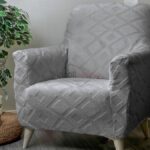 Açık Gri Karnaval Desen Teddy Tam Giydirme Koltuk Örtüsü - Welsoft Koltuk Örtüsü