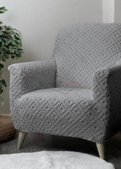 Açık Gri Yakamoz Desen Teddy Tam Giydirme Koltuk Örtüsü - Welsoft Koltuk Örtüsü